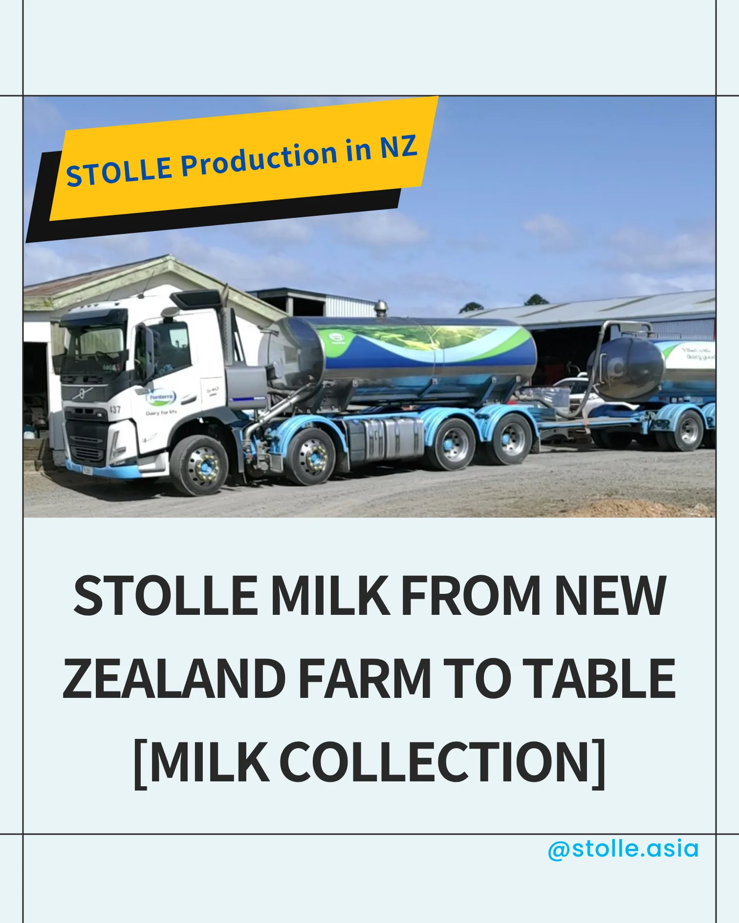Stolle milk from New Zealand farm to table [Milk collection]