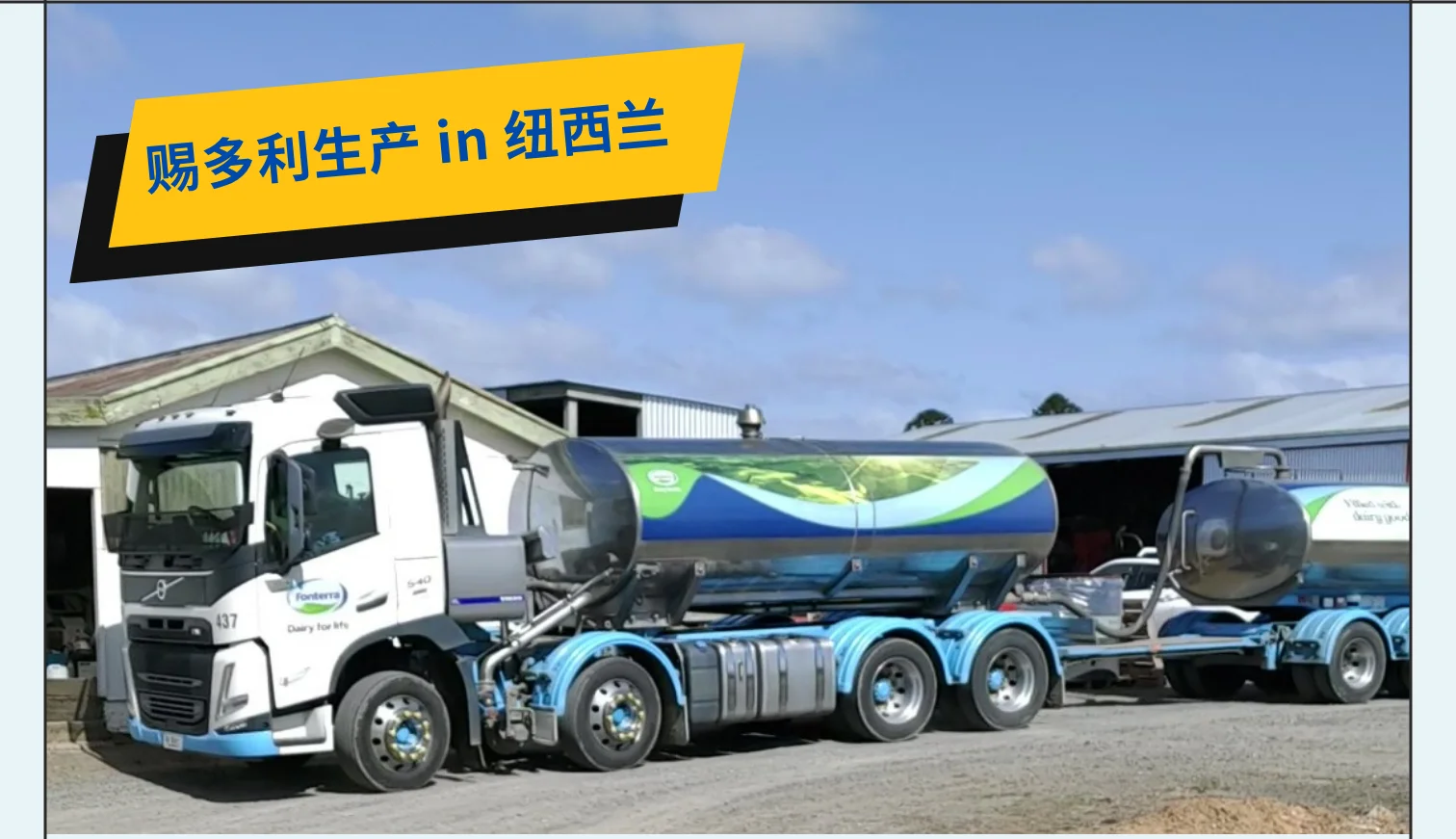 赐多利牛奶从纽西兰牧场到餐桌的旅程【收集牛奶篇】